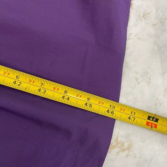 Rebecca Taylor Cotton Poplin Smocked Waist Milkmaid Midi Dress Size Small Purple - Picture 14 of 14